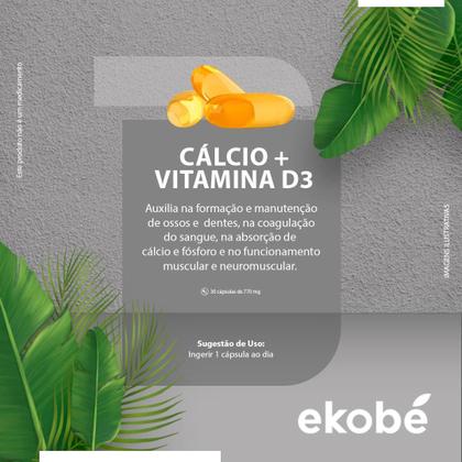 Imagem de Cálcio 600mg  + Vitamina D3 Mineral 30 Cápsulas Ekobé