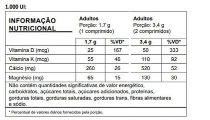 Imagem de Calcio DPrev Calcio 1.000 UI C/60 cpr.