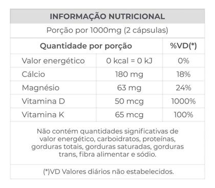 Imagem de Cálcio + Magnésio + Vitamina D3 + K2 Calmag Central 90cps