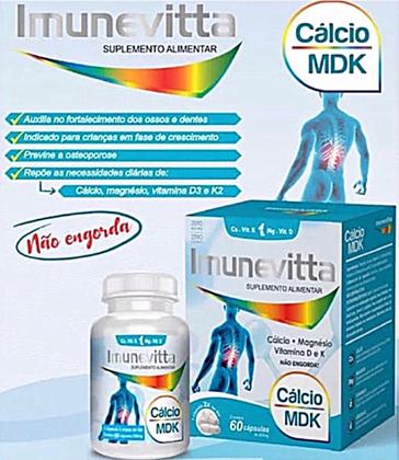 Imagem de Cálcio Mdk Magnésio Vitamina D K 60 Cápsulas - Imunevitta