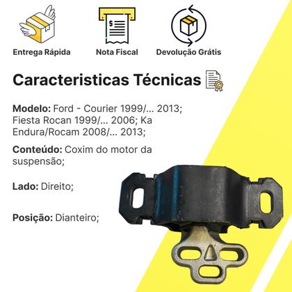 Imagem de Calço Coxim Motor Lado Direito Ford Ka 1.0 1.3 1999 Até 2007