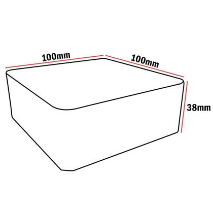 Imagem de Calço De Borracha Maciço 100x100x38mm Antivibração Impacto Borrachas Londrina