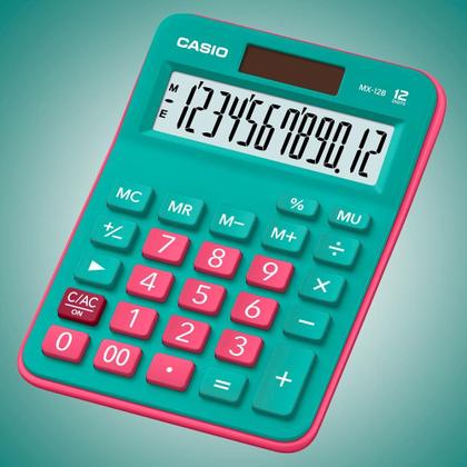 Imagem de Calculadora Casio de mesa visor XL, 12 dígitos e alimentação dupla MX-12B