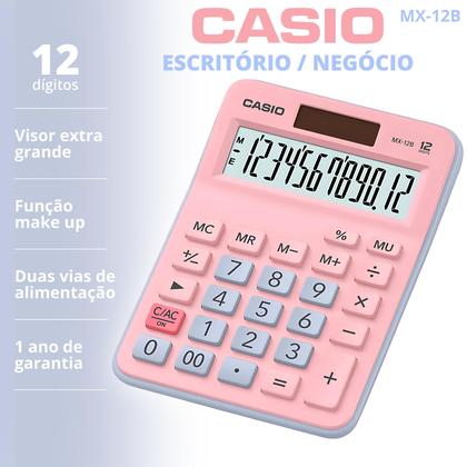 Imagem de Calculadora Casio Escritório Home Office MX 12B 12 Dígitos Calculadora de Mesa Simples Básica