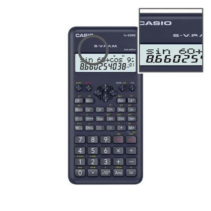 Imagem de Calculadora Cientifica 12 Dígitos Preta - Fx-82ms-2-w4-dh
