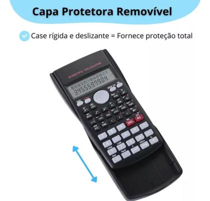 Imagem de Calculadora Cientifica 240 Funções 10 Dig 2 Linhas Com Capa