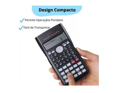Imagem de Calculadora Cientifica 240 Funções 10 Dig 2 Linhas Com Capa