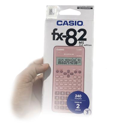 Imagem de Calculadora Científica 240 Funções FX-82 MS Casio Pink
