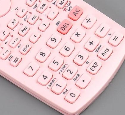 Imagem de Calculadora Científica 82ms 240 Funções 10 Dig+2 Linhas Rosa