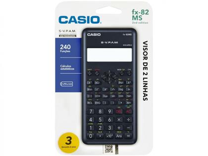 Imagem de Calculadora Científica Casio 10 Dígitos - 240 Funções FX-82MS-2 Preta