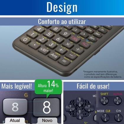 Imagem de Calculadora Científica Casio 240 Funções Preta FX-82MS-2-S4-DH