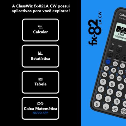 Imagem de Calculadora Científica Casio FX-82 LACW ClassWiz 300 Funções Novo Design Escolar Acadêmica Original