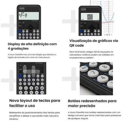 Imagem de Calculadora Científica Casio FX 82LA CW 300 Funções Preta