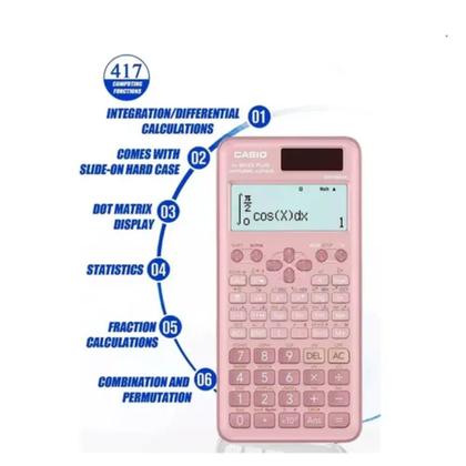 Imagem de Calculadora Científica Casio Fx-991es Plus Rosa 417 Funções - Original