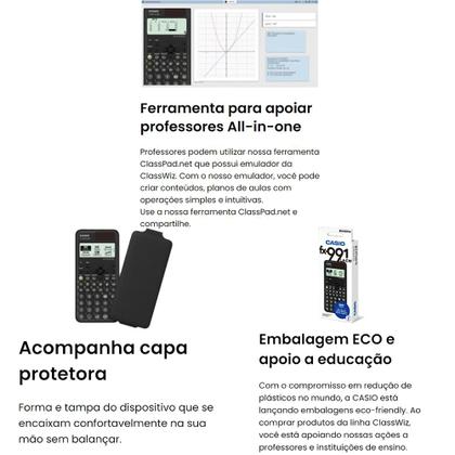 Imagem de Calculadora Científica Casio FX 991LA CW 550 Funções Preta