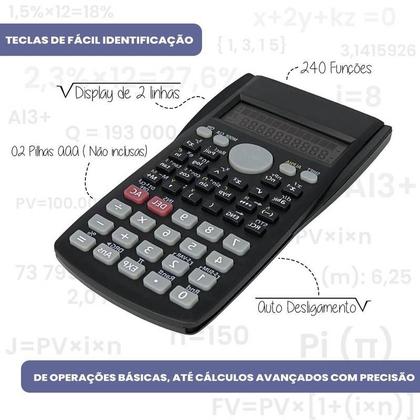 Imagem de Calculadora Científica com 240 Funções e Display de 2 Linhas