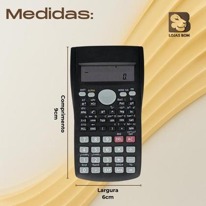 Imagem de Calculadora Científica Multifuncional Visor Operações Matemáticas Avançadas Funções Trigonométricas