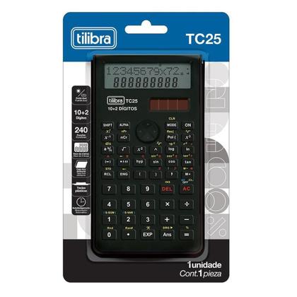 Imagem de Calculadora Científica Tc25 10+2 Dígitos Preto Tilibra