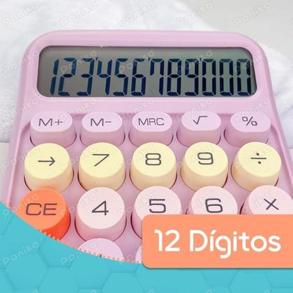 Imagem de Calculadora com botões grandes e coloridos