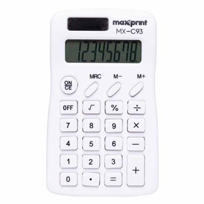 Imagem de Calculadora de Bolso 8 Dígitos Branco Mx-c93 Maxprint Maxprint - Un