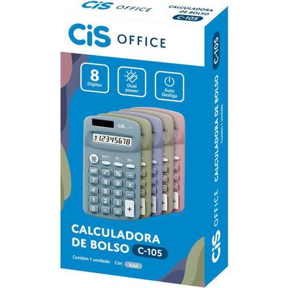 Imagem de Calculadora de Bolso 8 Dígitos Mod C-105 Azul Cis