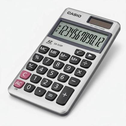 Imagem de Calculadora de Bolso Casio SX-320 Com 10 Funções 12 Dígitos Prata.