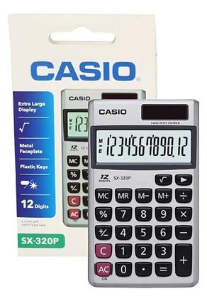 Imagem de Calculadora de Bolso Casio SX-320 Com 10 Funções 12 Dígitos Prata.
