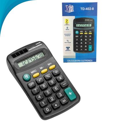 Imagem de Calculadora De Bolso Compacta Para Uso Diário No Comércio Escola Ou Escritório Com Garantia
