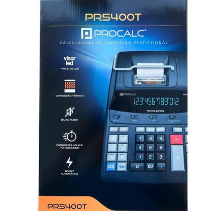 Imagem de Calculadora de Impressão Térmica Profissional Procalc 12dig