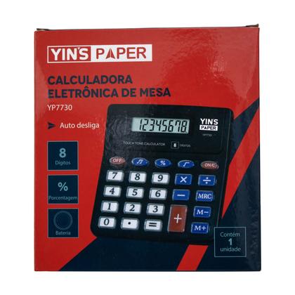 Imagem de Calculadora De Mesa Eletrônica 8 Dígitos Visor De LCD