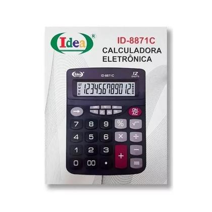 Imagem de Calculadora De Mesa Grande Eletrônica ID-8871 C/12 Digitos