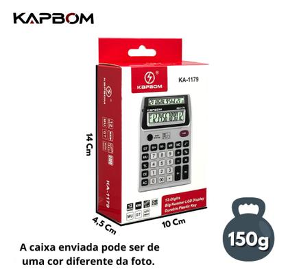 Imagem de Calculadora De Mesa Lcd Dupla Kapbom Ka-1179