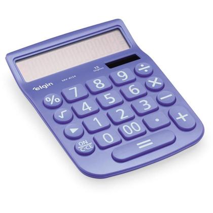 Imagem de Calculadora de Mesa MV4134 Azul com Visor LCD e 12 Dígitos