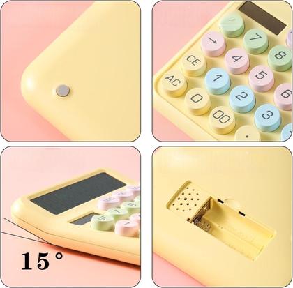 Imagem de Calculadora Degradê 12 Dígitos Kawaii Fofa Colorida Ecooda CL808