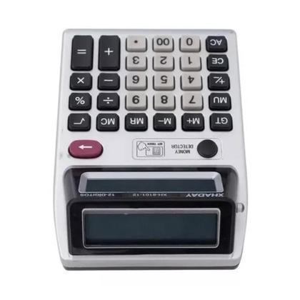 Imagem de Calculadora Eletrônica Duplo Visor + Luz Detectora De Nota Falsa