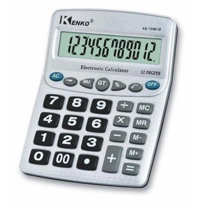 Imagem de Calculadora Eletrônica Grande De Mesa 12 Digitos a pilha 1048 - MX
