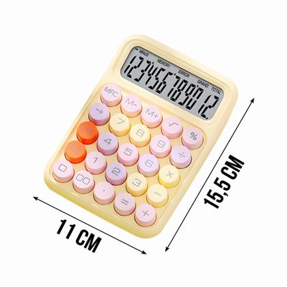 Imagem de Calculadora Estilo Retrô 12 Dígitos Colorida Aiker AK-J018