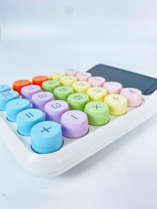 Imagem de Calculadora Estilo Retrô 12 Dígitos Colorida Aiker AK-J018