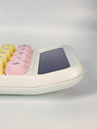 Imagem de Calculadora Estilo Retrô 12 Números Colorida Fofa Kawaii