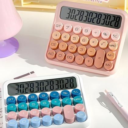 Imagem de Calculadora Estilo Retrô Retangular 12 Dígitos Colorida Aiker AK-J038
