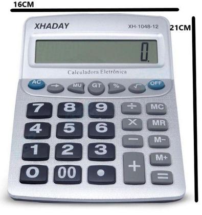 Imagem de Calculadora GRANDE GRANDE 16x21 cm desligamento automático