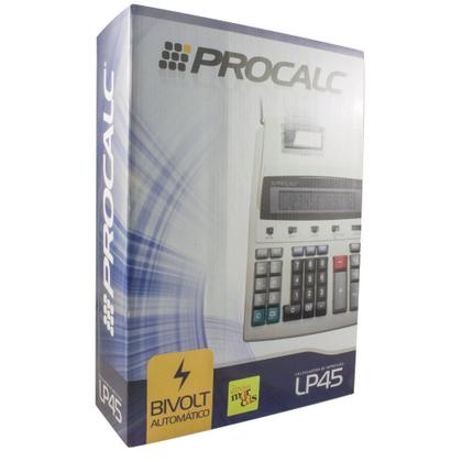 Imagem de Calculadora Mesa Impressão Bobina Balcão LP45 Procalc Bivolt