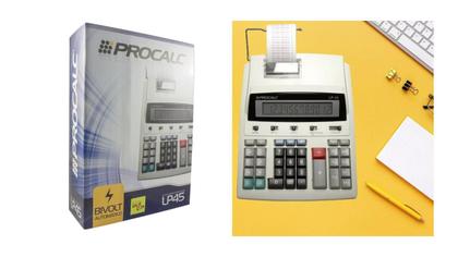 Imagem de Calculadora Mesa Impressão Bobina Balcão LP45 Procalc Bivolt