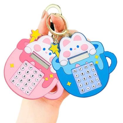 Imagem de Calculadora Pequena Fofa de Gatinho Colorido com Labirinto