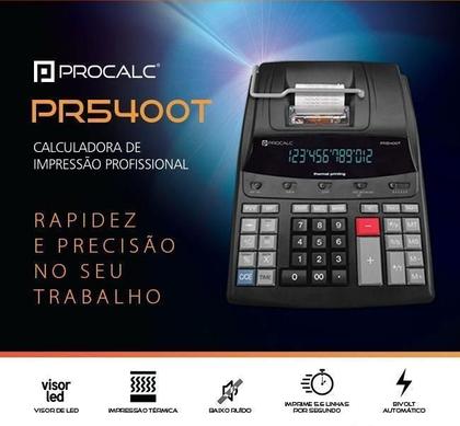 Imagem de Calculadora Profissional Pr5400T Impressão Térmica Bivolt