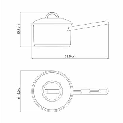 Imagem de Caldeirão 2,2L em Aço Inox com Fundo Triplo Tampa e Cabo Solar Tramontina