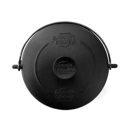 Imagem de Caldeirão Bojudo Tampa e Alça Ferro Panela Mineira 14cm 2L