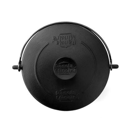 Imagem de Caldeirão Bojudo Tampa e Alça Ferro Panela Mineira 18cm 4L