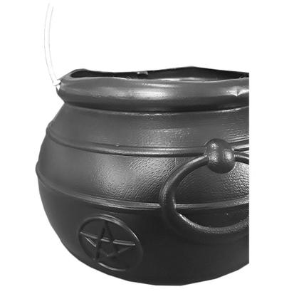 Imagem de Caldeirão de Bruxa Preto Pentagrama Halloween - 17cm - Le Plastic