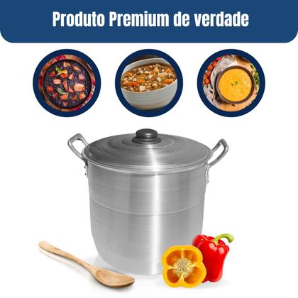 Imagem de Caldeirão feijoada n 30 hotel lixado com tampa de alumínio